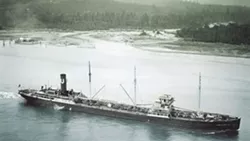 IN HAPPIER DAYS: The Montebello is seen motoring in Vancouver, where it was headed on its final voyage. - PHOTO COURTESY OF THE VANCOUVER MARITIME MUSEUM
