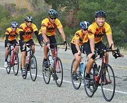 THROUGH THE FIRE AND THE FLAMES: The Fire Velo ride aims to raise awareness for cancer, which firefighters are at higher risk of getting. - PHOTO COURTESY OF GENÉTE BOWEN