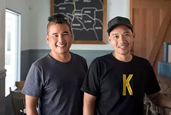 BROTHERS IN FLAVOR : From left, Artisan owners Michael Kobayashi and Executive Chef Chris Kobayashi recently opened a new breakfast and lunch joint together in Templeton. With all of the flavor and none of the fancy, Kitchenette is serving up farm-fresh cuisine with a modern twist. - PHOTO COURTESY OF KITCHENETTE