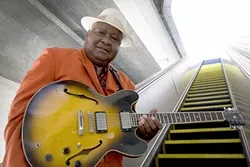 SOULMAN : Arthur Adams brings his B.B. King-esque guitar and Aaron Neville-esque voice to the SLO Vets Hall on April 24. - PHOTO COURTESY OF DELTA GROOVE