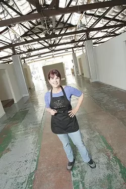 FORCE TO BE RECKONED WITH : After decades of dreaming and scheming, Anne Laddon finally has her artists’ studio. - PHOTO BY STEVE E. MILLER