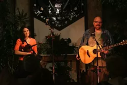 TWO ON THE TOWN! : Singer-songwriter Darryl Purpose (right) and fiddler Julie Beaver will play Coalesce on July 13. - PHOTO COURTESY OF DARRYL PURPOSE AND JULIE BEAVER