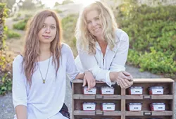 LOCAL SALSA: Mother/daughter team Anne (right) and Ali Altamirano of Mesa Salsa, a specialty salsa company based in Santa Barbara, will serve their preservative-free products during the weekend’s Neighborhood Tasting. - PHOTO COURTESY OF MESA SALSA CO.