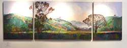 VIBRANT VISTAS : Erin Hanson’s glowing scenes of Paso Robles make up the current Studios on the Park exhibition “Colors of Paso.” - PHOTO BY STEVE E. MILLER
