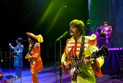 "FIXING A HOLE":  If you need your Beatles fix, look no further than Rain, playing March 16 in the SLO PAC. - PHOTO COURTESY OF RAIN