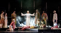 I DO KNOW HOW TO LOVE HIM :  On Jan. 6, the groundbreaking rock opera version of &ldquo;the greatest story ever told,&rdquo; the Andrew Lloyd Webber/Tim Rice Broadway classic Jesus Christ Superstar, comes to the Performing Arts Center with Ted Neeley (center)&mdash;the star of the influential Norman Jewison movie by the same name&mdash;reprising his pivotal role as Christ. - PHOTO COURTESY OF CAL POLY ARTS
