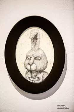 RABBIT REDUX: Jason Shindler’s charming “The One Hared Ear” looks like a portrait from a Wes Anderson film. - PHOTO BY HENRY BRUINGTON