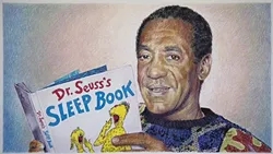 POKE THE BEAR: Eric Yahnker of Los Angeles loves to play with bold, darkly humorous images surrounding celebrity. His portrait of Bill Cosby, pictured here, will show at Left Field Gallery’s RTC presents 21st Century LOLs Vol. 1 through the month of August. - PHOTO COURTESY OF LEFT FIELD GALLERY