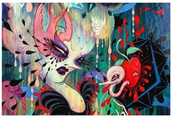 SNOW WHITE AND THE BLACK LAGOON: Camille Rose Garcia’s show will transform the white walls of the Cuesta gallery into a colorful, somewhat freaky menagerie of characters from Feb. 29 to March 25, 2016. - IMAGE COURTESY OF CUESTA COLLEGE