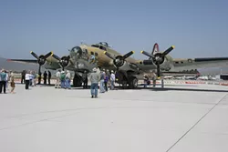 RAINING DEATH : The Boeing B-17 Flying Fortress is a long-range heavy bomber that could fly long distances, protect itself, and continue to fly despite damage. - PHOTOS BY GLEN STARKEY