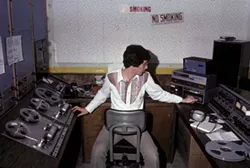 1979 : Franklin Thomas in the old KCPR studio. Is that an 8-track player? - PHOTO COURTESY OF JERRY PEEK