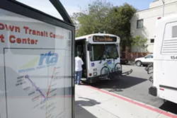 BUS-RIDER BLUES : Fares for SLORTA buses are going up. - PHOTO BY STEVE E. MILLER