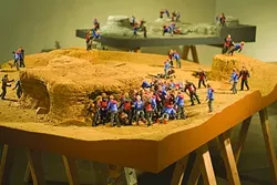 TIME OF TRIAL : Part of a larger body of work, this piece by Clovis Blackwell parodies the notion of having superpowers. - PHOTO COURTESY OF TIM ANDERSON