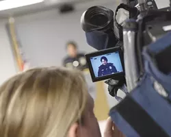 COMING INTO FOCUS : SLO Police Chief Deb Linden held a news conference May 21 to announce the arrests of four fraternity members in relation to the hazing-related alcohol death of 18-year-old Sigma Alpha Epsilon pledge Carson Starkey. Cal Poly officials have said they plan to hire new staff members to advise Greek system members on responsible behavior. - PHOTO BY STEVE E. MILLER