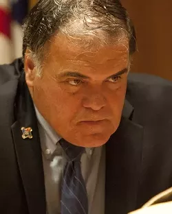 MONEY DOESN’T GROW ON SUPERVISORS : San Luis Obispo County Supervisor Paul Teixeira denied community funds to the South County Advisory Council because, he said, it can be better spent. - PHOTO BY STEVE E. MILLER