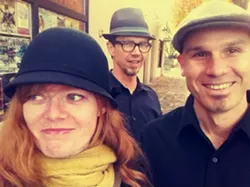 CELTIC CLASS : Get into the Saint Paddy’s Day spirit with Story Road—(left to right) Colleen Raney, Stuart Mason, and John Weed—playing March 12 in Painted Sky Studios. - PHOTO COURTESY OF STORY ROAD