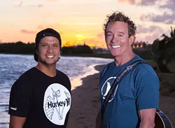 ISLAND STYLE: On March 14, one of Hawaii’s hottest groups—Hapa (with singer Kapono Nā‘ili‘ili and guitarist Barry Flanagan)—plays Cal Poly’s Spanos Theatre. - PHOTO COURTESY OF HAPA