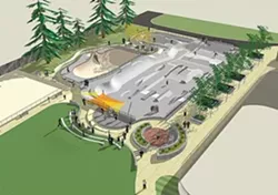 THE FUTURE? : A rough design for a new Santa Rosa skate park has City Council members’ OK, but how to pay for it is still a big unknown. - IMAGE COURTESY OF RRM DESIGN