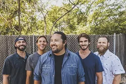 STRAIGHT OUTTA HAWAII: (left to right) Joseph Dickens, Adam Taylor, Micah Pueschel, Cayson Peterson, and Micah Brown are Iration, playing Reggae on the Range at Pozo Saloon on Sept. 20. - PHOTO COURTESY OF IRATION