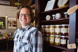 JARHEAD: Stormy “T” Trevino is obsessed with preserving the flavors of the seasons with his small-batch canning operation, Stormy T’s. The SLO canner’s pickled veggies, spiced fruit jams, and mind-blowing beer jellies are now taking up real estate at General Store Paso Robles, SLO Natural Foods Cooperative, and Lincoln Market in SLO. - PHOTO BY KAORI FUNAHASHI