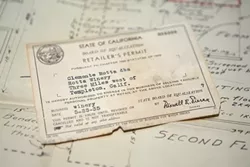 HISTORY : Rotta Winery was founded in 1908; a 1935 business permit is in the family archive. - PHOTO BY STEVE E. MILLER