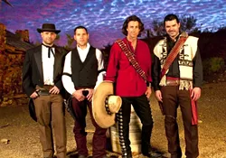 SORRY! YOU DON’T GET THEM ALL! : Roger Clyne and PH Naffah, two members of Roger Clyne and the Peacemakers (pictured), play May 9 at Downtown Brew. - PHOTO COURTESY OF ROGER CLYNE