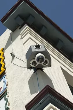 EYE AIN’T NO DUMMY : Though a series of controversial surveillance cameras erected in Arroyo Grande’s historic Village district never actually went online, they’ve already began to serve their purpose, according to Police Chief Steve Annibali. - PHOTO BY STEVE E. MILLER
