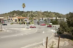 LAST EXIT : The Highway 101 ramp for downtown Atascadero dumps straight on to El Camino Real (below). This stretch of road ranks among SLO County’s most dangerous cycling hazards. - PHOTO BY STEVE E. MILLER