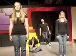 MORE THAN THE USUAL ANGST : Redzuan Abdul Rahim’s character (center) has difficulty facing facts. - PHOTO BY STEVE E. MILLER
