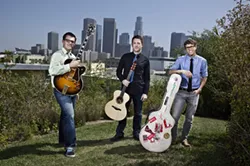 YOUNG LIONS: The New West Guitar Group (pictured) will be joined by jazz vocalist Sara Gazarek at D’Anbino Cellars on Oct. 16. - PHOTO COURTESY OF THE NEW WEST GUITAR GROUP