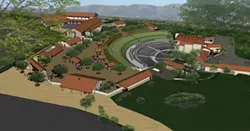 GO BIG OR GO HOME! : The venue will accommodate 3,300 people, feature a 280-seat restaurant, and boast a 7,100-square-foot backstage area. - RENDERING COURTESY OF VINA ROBLES AMPHITHEATER