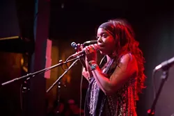 SHE’LL HIT YOU LIKE A THUNDERBOLT: Morgan Monroe of The Monroe has an incredible voice and great collaborators in her four band members, working in soul, rock, reggae, ska, gospel, and folk genres. - PHOTO BY STEVE E MILLER