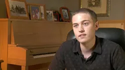 CAN I GET A WITNESS? : Nineteen-year-old Owen Beck, a cancer survivor and former patient of Compassionate Caregivers was removed from the witness stand after he mentioned medical marijuana, which he used to ease pain. His testimony was struck from the record. - PHOTO COURTESY OF RICK RAY FILMS