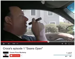 TONY?: Sean Croce, former owner of the shuttered Enzo’s East Coast Eatery in downtown SLO, has helmed other failed businesses, such as Croce’s Pizza in Monterey. This screenshot was captured from Croce’s promotional video, “Seans Open,” which recreates the opening to The Sopranos. - IMAGE CAPTURED FROM YOUTUBE