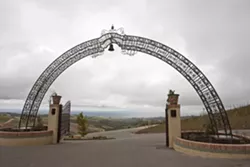 DRAMATIC VIEW : Almost the entire Paso Robles valley can be seen from the top of the mountain where the tasting room sits. - PHOTO BY STEVE E. MILLER