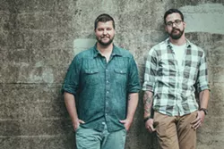 TEAMWORK: Dan Curcio (left) of Moonshiner Collective recently added drummer Ryan House to his revolving door of collaborators, and they play June 27 at SLO Brew. - PHOTO COURTESY OF MOONSHINER COLLECTIVE