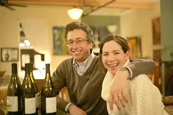 ALL IN THE FAMILY : Matt and Maria Bennetti were on hand to discuss the wines from Maria’s family winery, Treviti, the Stolo Family Vineyard located in Cambria. - PHOTO BY ANNA ROBERTSHAW
