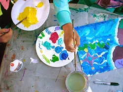IMAGINE: During six weeklong sessions, 180 SLOMA Youth Arts campers—aged 5 years to 16—enjoyed “brains-on” art instruction from talented and inspiring teaching artists, learning to use both observation and imagination in creative ways. - PHOTO COURTESY OF SLOMA