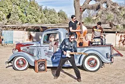 ROCKIN' AND STRUTTIN': Rockabilly act the Phil Friendly Trio plays Creeky Tiki on May 22. - PHOTO COURTESY OF THE PHIL FRIENDLY TRIO