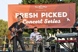 SUMMER OF GRUB: The Farmers’ Market’s new summer concert series features a different local band every month. - PHOTO COURTESY OF DOWNTOWN ASSOCIATION