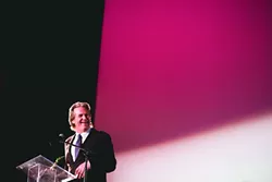 THE DUDE : Gracious and cool, Jeff Bridges took home the King Vidor Award at the SLOIFF, after which The Big Lebowski was screened. - PHOTO BY HENRY BRUINGTON