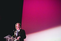 THE DUDE :  Gracious and cool, Jeff Bridges took home the King Vidor Award at the SLOIFF, after which The Big Lebowski was screened. - PHOTO BY HENRY BRUINGTON