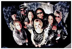 PHAT AND FUNKY : The Cheeseballs, a Bay Area act that’s fronted by former local Eric Cotton (third from the right), brings its ’70s party machine to SLO Brew on June 24. - PHOTO BY DJ DOUGHERTY