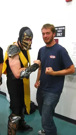 MY CHILDHOOD HERO : If I look scared, it’s because I’d just been pulled across the room against my will by a man with a spear-tipped rope.
