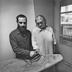 EDDIE BERMAN AND HIS MOTHER: - PHOTO BY ARTHUR TRESS, COURTESY OF IAN SAUDE GALLERY