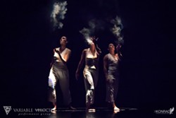 REACH OUT IN THE DARKNESS :  Variable Velocity presents its 12th dance showcase, Voices, featuring the work of guest choreographers Wade Madsen and David Capps in addition to new works by company members. Pictured is a performance from last year&rsquo;s concert, Inside Out. - PHOTO BY KAMIL KONRAD