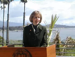 CAPPS ON OIL : U.S. Rep. Lois Capps represents much of the coast spanning Santa Barbara and San Luis Obispo counties. She praised Secretary of the Interior Ken Salazar for his Feb. 13 announcement for a “comprehensive energy plan for the U.S. Outer Continental Shelf.” - FILE PHOTO