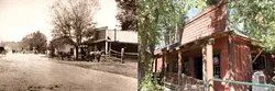 THEN AND NOW : The tree in front of the rustic Pozo Saloon is considerably bigger today than it was in 1870, when the photo at left was taken. Aside from that, the saloon's exterior remains largely the same. - PHOTO COURTESY OF POZO SALOON