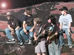 YOUNG ROCK GODS : Refuge, a rock quintet comprised of 12- to 14-year-old middle schoolers, plays Arroyo Grande's Rock n Dog on Sept. 14. - PHOTO COURTESY OF REFUGE