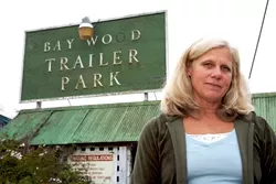 RENT CONTROLLED : Park owner Gretchen Moreno in Baywood says voter-approved rent control cuts down on investment returns and puts too much responsibility for providing affordable housing on park owners. - PHOTO BY JESSE ACOSTA